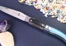 Taschenmesser Chevalier Laguiole Edition ARTHOS 04, Double Platines, Brillant, Plein, Ebenholz/Knochen