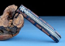 Taschenmesser Chevalier Laguiole, Edition NEW BERLONE 03,  doubles Platines, Kaktusholz/Kunstharz, brosse Taschenmesser - Handmade in France