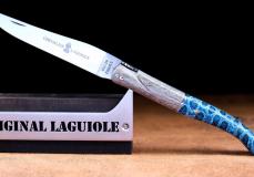 Taschenmesser Chevalier Laguiole Edition WILD LIFE - DELFIN, Double Platines, brosse, Plein - Kamelknochen Taschenmesser - Handmade in France