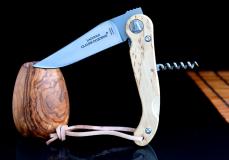 Taschenmesser Claude Dozorme Laguiole, Edition Baroudeur, Birke, mit Korkenzieher Taschenmesser - Handmade in France