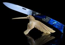 Taschenmesser Edition 750, BLUE SKY 02, Goyon-Chazeau, NIDA, brosse, designed by Robert Beillonnet  Taschenmesser - Handmade in France