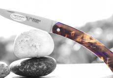 Taschenmesser Edition MISTRAL 02, Laguiole en Aubrac, Pappelholz, brosse, 11 cm - Pappelholz Laguiole Messer - Helles, leichtes Edelholz mit lebendiger Maserung Taschenmesser - Handmade in France