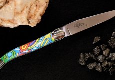 Taschenmesser Forge de Laguiole Edition SEIZE SIRIUS, Acryl, guillochierte Biene, brillant, 11 cm