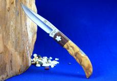 Taschenmesser Joker-Pointer 7,5 cm, Olivenholz/Palisander, Backlock-Arretierung Taschenmesser - Handmade in France