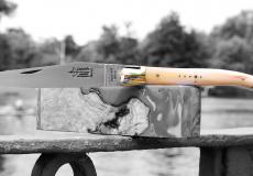 Taschenmesser Laguiole Arbalete Genes David, Horn blond + Messing, Edition Classic, brillant - Karton (Kunstharz) Taschenmesser - Handmade in France