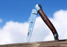 Taschenmesser Laguiole Chevalier, Edition Perceval, Grasbaum, double platines, brillant Taschenmesser - Handmade in France