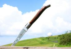 Taschenmesser Laguiole Chevalier, Edition Perceval, Pistazie, double platines, brosse Taschenmesser - Handmade in France