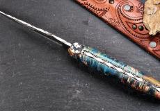 Taschenmesser Laguiole en Aubrac, Edition COSMOS Erde, Holunderbaum, guillochierte Biene , brosse