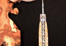 Taschenmesser Laguiole en Aubrac, Edition ORGANIC 09, TROCHUS Schnecke, Double Platines, brosse