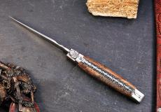 Taschenmesser Laguiole en Aubrac, Edition TRAUBE, Rebstockholz, Double Platines, brosse Taschenmesser - Handmade in France