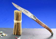 Taschenmesser Laguiole en Aubrac, guillochierte Biene, stabilistertes Platanenholz, brosse Taschenmesser - Handmade in France