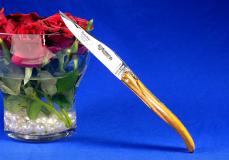 Taschenmesser Laguiole en Aubrac, PLEIN, Pistazienholz, Messing Taschenmesser - Handmade in France