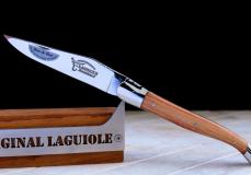 Taschenmesser Laguiole Honore Durand, Rosenholz, brillant, guillochierte Biene  Taschenmesser - Handmade in France