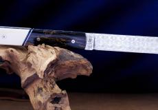 UNIKAT: Taschenmesser Le Fidele, 20/20 Edition FIDELLOS 20, Damast, 160 Lagen, stabilisiertes Holz, brillant - 11cm Taschenmesser - Handmade in France