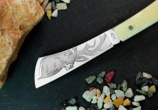 Taschenmesser Le Fidele, ARCA ANDREA Edition CHUMBABA-Hirsch, brosse, Knochen