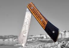 Taschenmesser Le Fidele, ARCA ANDREA Edition CHUMBABA-Löwe, brosse, Staminaholz