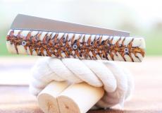 Taschenmesser Le Fidele, Edition 20/20, Tannenzapfen+Kunstharz, brosse Taschenmesser - Handmade in France