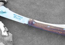 Taschenmesser Le Fidele, Edition ARCA ANDREA 08, brosse, Pistazien-Holz Taschenmesser - Handmade in France