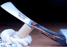 Taschenmesser Le Fidele, Edition ARCA ANDREA 09, brosse, Hybridholz silber - 11cm Taschenmesser - Handmade in France