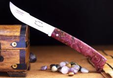 Taschenmesser COUPE-COUPE, Laguiole en Aubrac, Pappelholz, guillochierter Rücken - 11cm Taschenmesser - Handmade in France