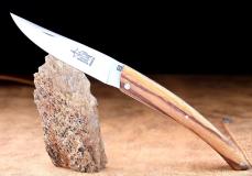 Taschenmesser Thiers Arbalete Genes David, Serpent-wood, brosse, Plein, double Platines - Marmorholz Taschenmesser - Handmade in France