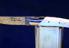 Taschenmesser Thiers Goyon-Chazeau, Edition JOEL 08, Damast, Hirschhorn, 10 cm Taschenmesser - Handmade in France