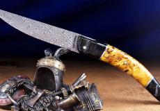 UNIKAT: Taschenmesser Goyon-Chazeau, Styl ver, Edition UNIKALOS 04, Büffel, Pappelholz, brillant - Pappelholz Laguiole Messer - Helles, leichtes Edelholz mit lebendiger Maserung Taschenmesser - Handmade in France