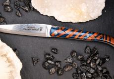 UNIKAT: Taschenmesser Laguiole Claude Dozorme, Edition JOOM 11, Damast, Hybridholz, Plein, brillant, guillochierte Biene