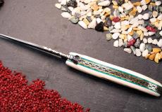 UNIKAT: Taschenmesser Laguiole du Barry, Edition BARRYLOS 34, Mammutstoßzahn, brosse, double Platines