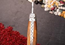 UNIKAT: Taschenmesser Laguiole du Barry, Edition BARRYLOS 36, Olivenholz, 10 cm, brosse, guillochierte Biene