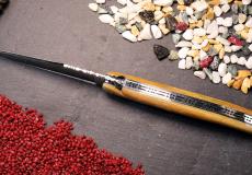 UNIKAT: Taschenmesser Laguiole du Barry, Edition BARRYLOS 37, Giraffenknochen, 13 cm, Plein, brosse, guillochierte Biene