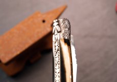 UNIKAT: Taschenmesser Laguiole du Barry, Edition BARRYLOS 44, Mammutstoß, brosse, guillochierte Biene