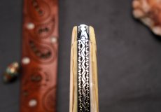 UNIKAT: Taschenmesser Laguiole du Barry, Edition BARRYLOS 50, Mammutstoßzahn, brosse, double Platines