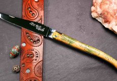 UNIKAT: Taschenmesser Laguiole du Barry, Edition BARRYLOS 51, 14 cm, Esche, brosse, guillochierte Biene