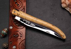 UNIKAT: Taschenmesser Laguiole du Barry, Edition BARRYLOS 52, 14 cm, Esche, brillant, guillochierte Biene