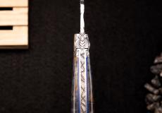 UNIKAT: Taschenmesser Laguiole en Aubrac, Edition GASTON 07, Birke, brosse, guillochierte Biene