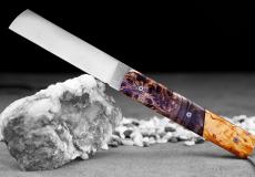 UNIKAT: Taschenmesser Le Fidele, 20_20, Edition FIDELLOS 12, brosse, Birke/Pappelholz - Pappelholz Laguiole Messer - Helles, leichtes Edelholz mit lebendiger Maserung Taschenmesser - Handmade in France