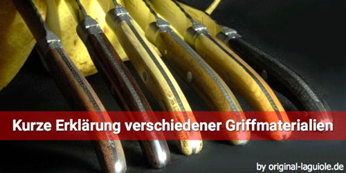 Griffmaterialien Laguiole Messer