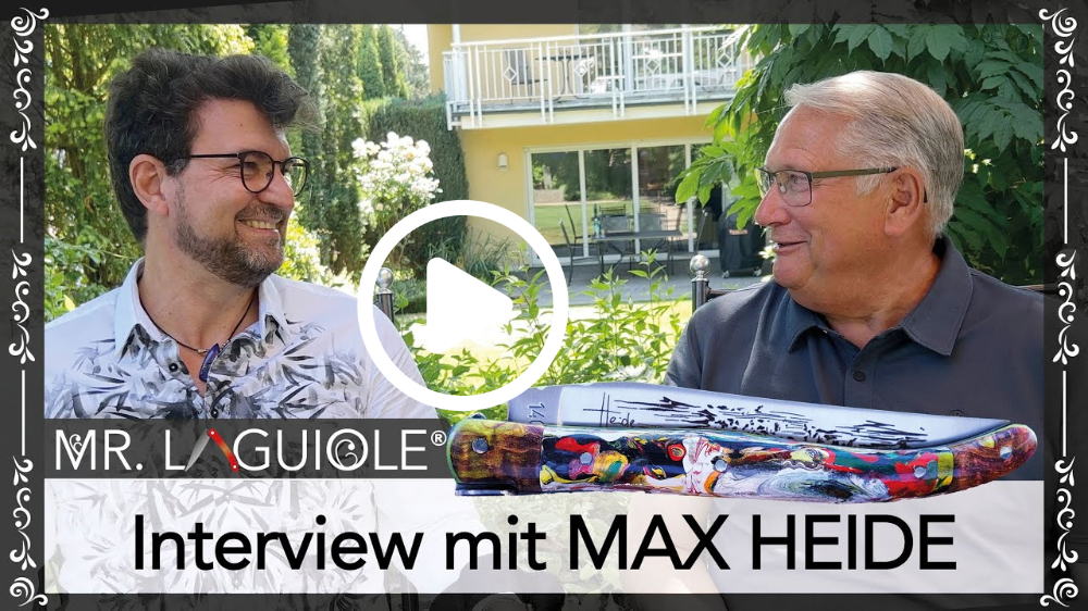 Mr. Laguiole im Gespräch mit Max Heide, Laguiole-Taschenmesser von David Dauvillaire Mr. Laguiole im Gespräch mit Max Heide, Laguiole-Taschenmesser von David Dauvillaire