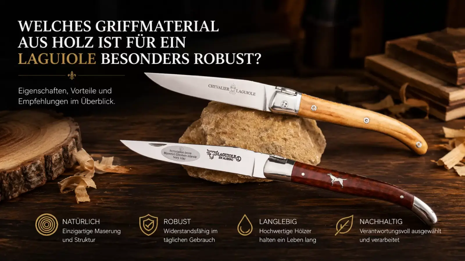 Welches Griffmaterial aus Holz ist für ein Laguiole besonders robust?