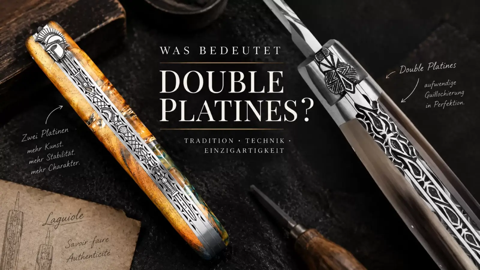 Was bedeutet Double Platines? Der Unterschied zur guillochierten Biene.