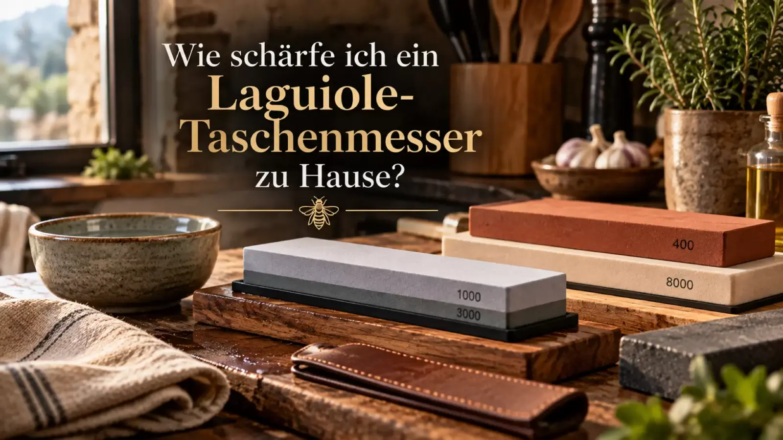Wie schärfe ich ein Laguiole-Taschenmesser zu Hause?